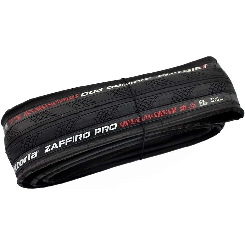 Vittoria Zaffiro Pro G2.0 Graphene Folding Clincher Tire 700x25C, Black, 2 Tire, VT2092