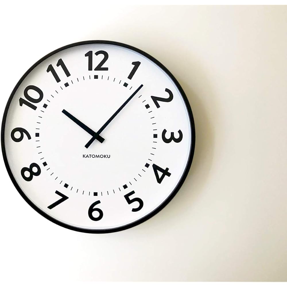 KATOMOKU plywood clock 17 radio clock sweep (continuous second hand) km-106BRRC φ362mm brown