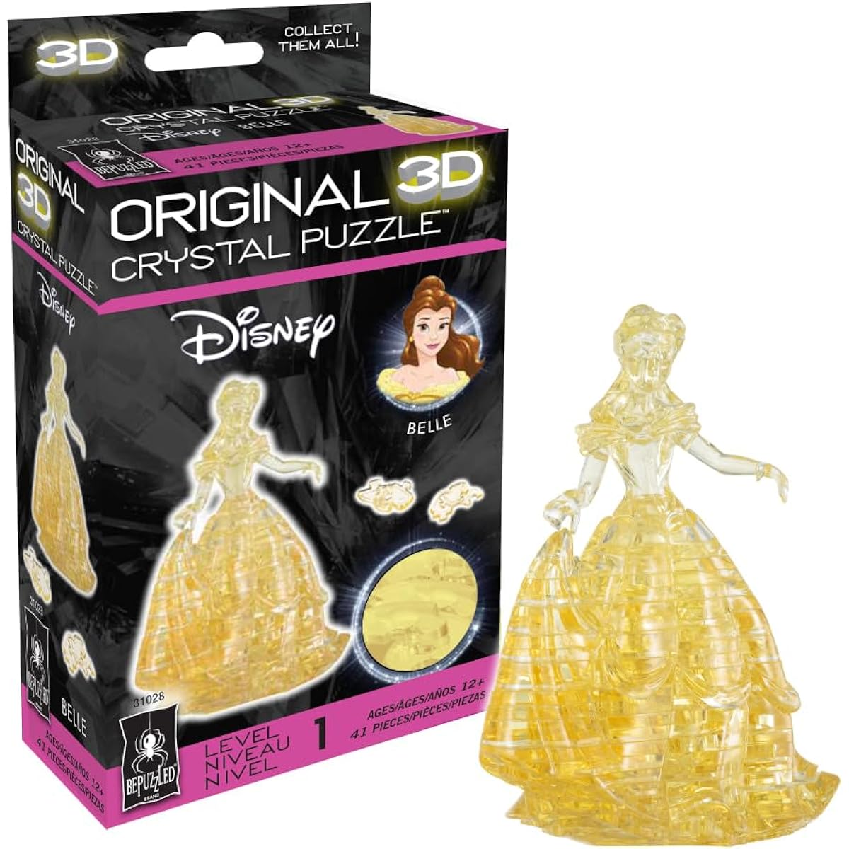BePuzzled Disney Belle Original 3D Crystal Puzzle for ages 12 and up
