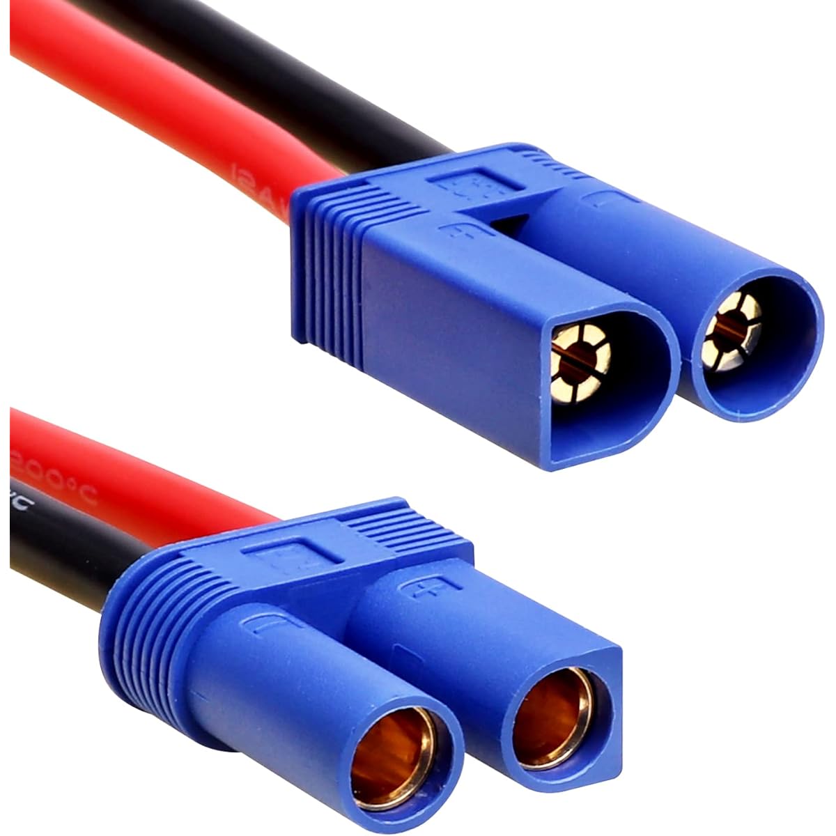 Hobbypark EC5 Plug Connector Male & Female 12AWG 12 Gauge Silicone with Battery Strap RC Lipo Battery Cable for Drone Car (4pcs)
