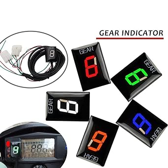 Speed Display Meter Motorcycle Gear Indicator ECU Plug 1-6 Level Speed Display Gear Display for Aprilia Shiver 750 Shiver750 RSV4 Non-ABS RSV 4