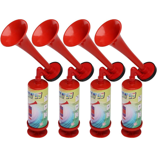 AOLIHAN Fog Hoa Air Horn Boat Beer Horn Dog Horn Party Air Horn Sports Marine Signal Safety Horn Handheld Pump Air Horn (ABS Large Handheld Horn 4 Pieces)