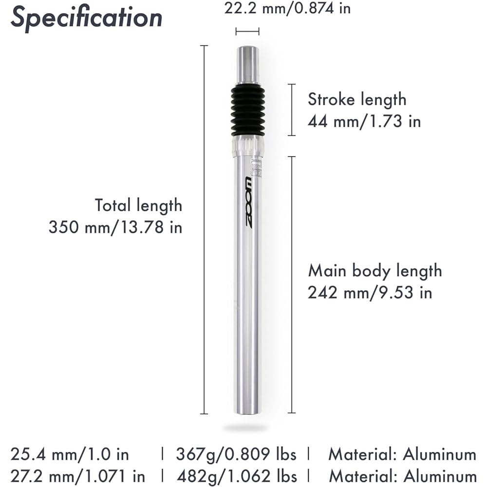 DJC Suspension Seatpost Straight Pillar Headless Bike Seatpost Shock Absorber City Bike MTB 25.4 27.2 28.6 30.4 30.9 31.6mm