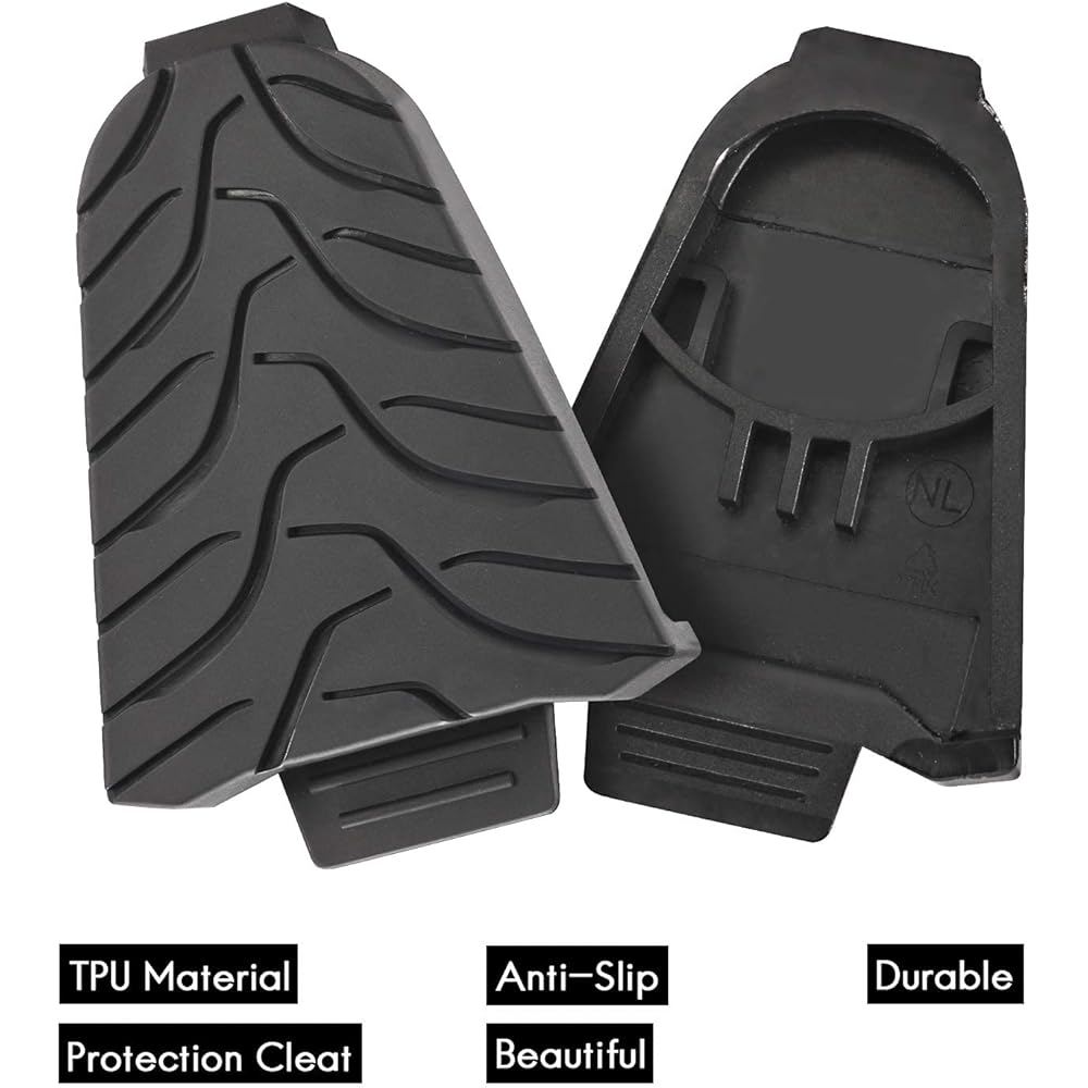 NAACOO SPD Road Bike Cleats for Shimano Speed-SL SM-SH10 SH11 SH12 Cleats Indoor Outdoor Peltle Spin Cycling Pedal Cleats & Bicycle Clip Set
