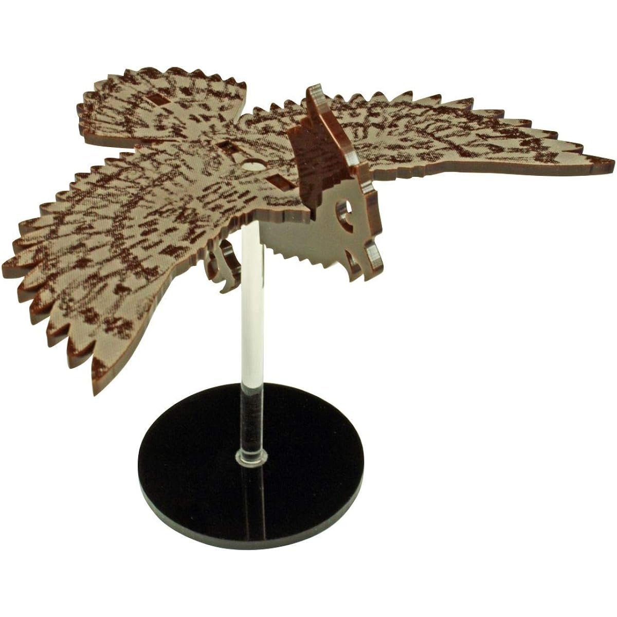 LITKO Flying Owl Character Mounting Kit on 2" Round Base, Brown