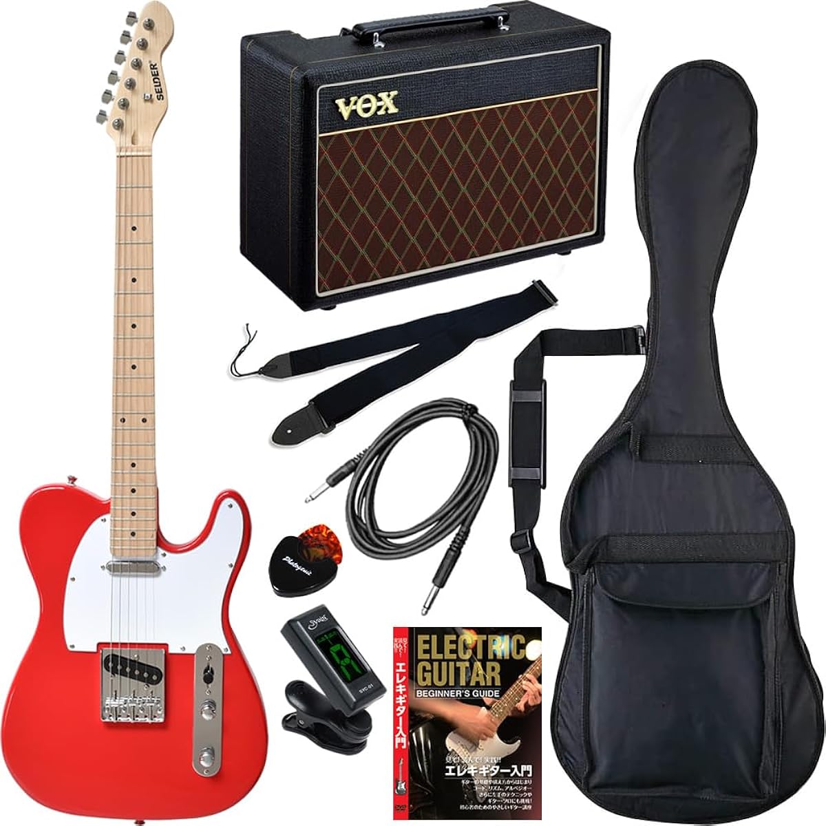 SELDER Electric Guitar Telecaster Type TL-17/CR Cardinal Red Beginner Super Limited Set