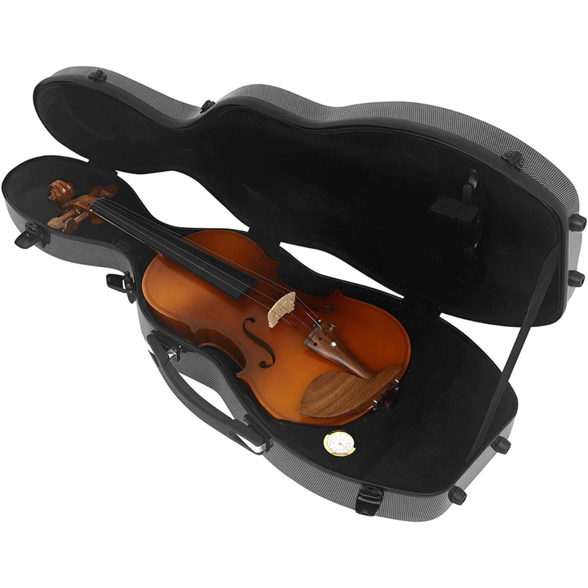 Deevoka Violin Case 4/4 Adjustable Straps Lightweight Detachable Sheet Music Bag Backpack Carrying Bag for Stage Rehearsal Performance, Argent