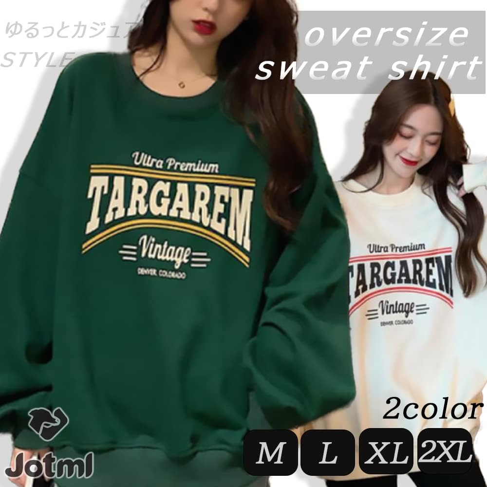 [Jotml] Women's Tops, Sweatshirts, Oversized, Casual, Pullovers, Fleece Lining