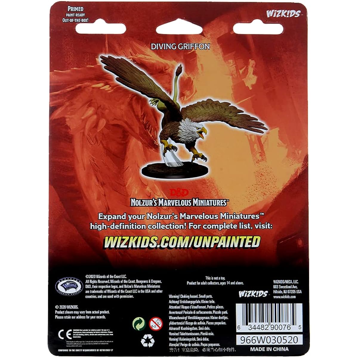D&D Norzur Unpainted Miniatures W12: Diving Griffin