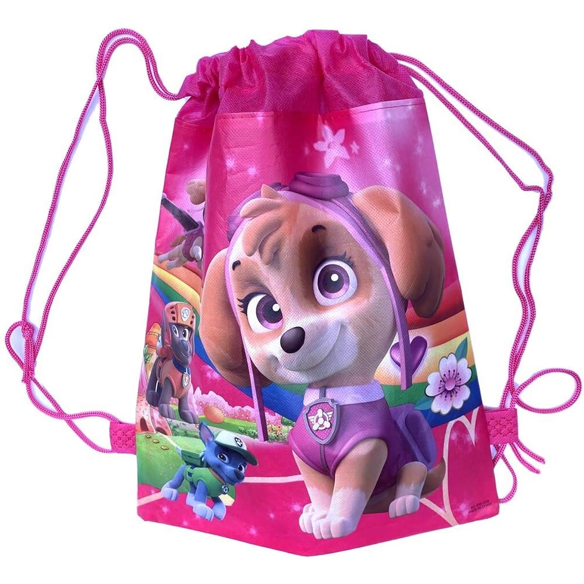 Pink Everest Skye Party Bags Kids Girls Paw Petrol Drawstring Bags Gifts Party Favors 6 Pack