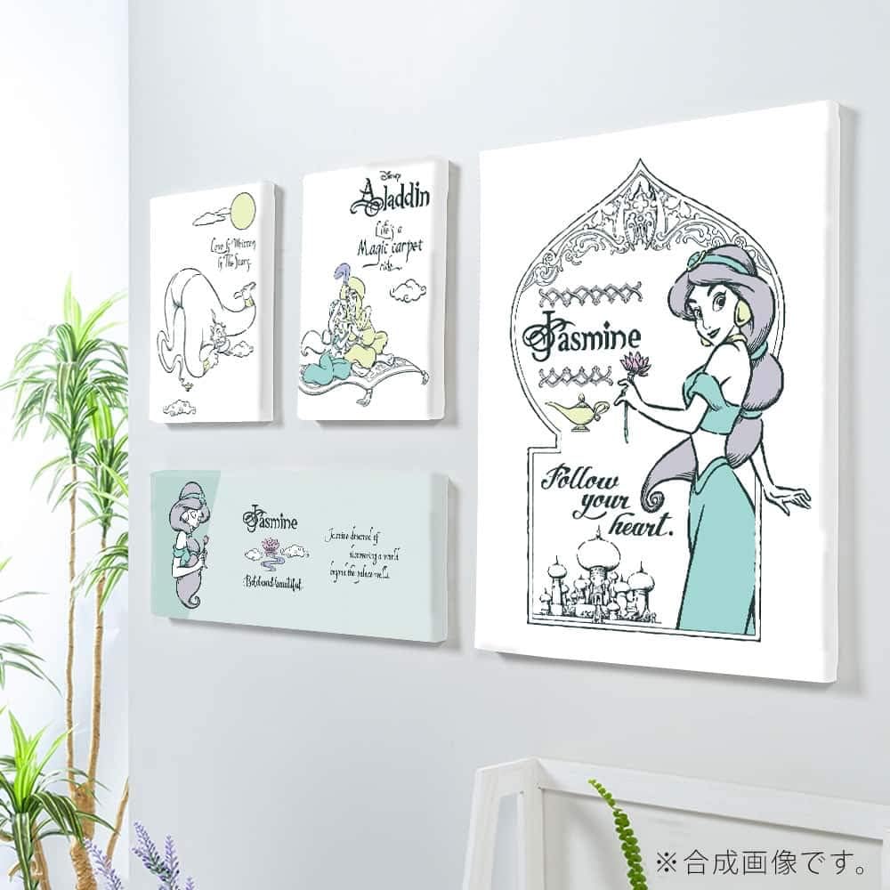 [Set of 4] Jasmine Aladdin Setup Completed Product Vertical and Horizontal Possible Made in Japan Poster Stylish Interior Makeover Living Room Interior AS-DSNY-1909-04_ABCD
