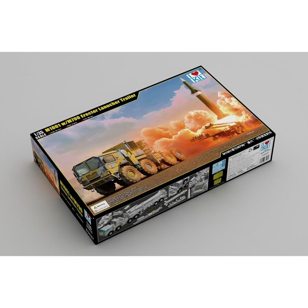 I Love Kit 1/35 US Army M1001 Tractor/M790 Launch Pad Trailer with Pershing 2 Missile Plastic Model ILK63527