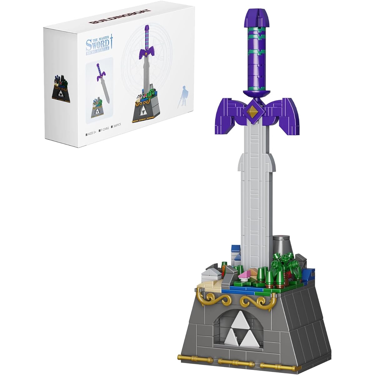 Master Sword Building Kit Hyrule BOTW Building Blocks Link Master Sword Building Toy Compatible with Lego Fan Gifts for Kids Adults Birthday Party Decoration Supplies (388 Pieces)