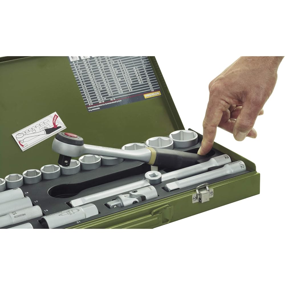 Proxon 29-point powerful socket wrench set 1/2" 23000