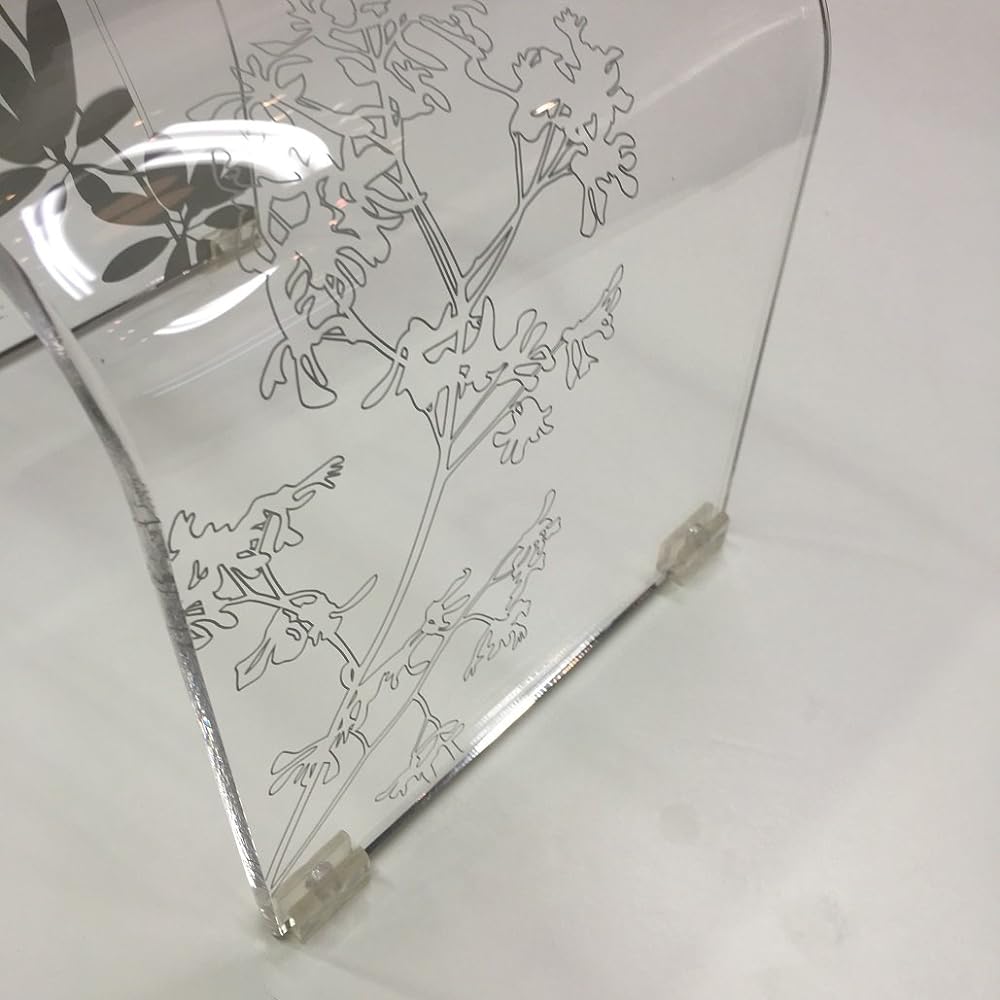 Senko Sarina 2 bath chair, bath chair, height approx. 30cm, clear, plant pattern on transparent clear ground, methacrylic resin, modern 60435