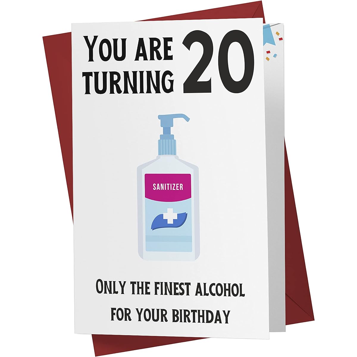 Funny Covid 20th Birthday Card – Social Distancing 20 Years Old Anniversary Card – Covid Happy 20th Birthday Card – Covid 20th Birthday Card – 封筒付き