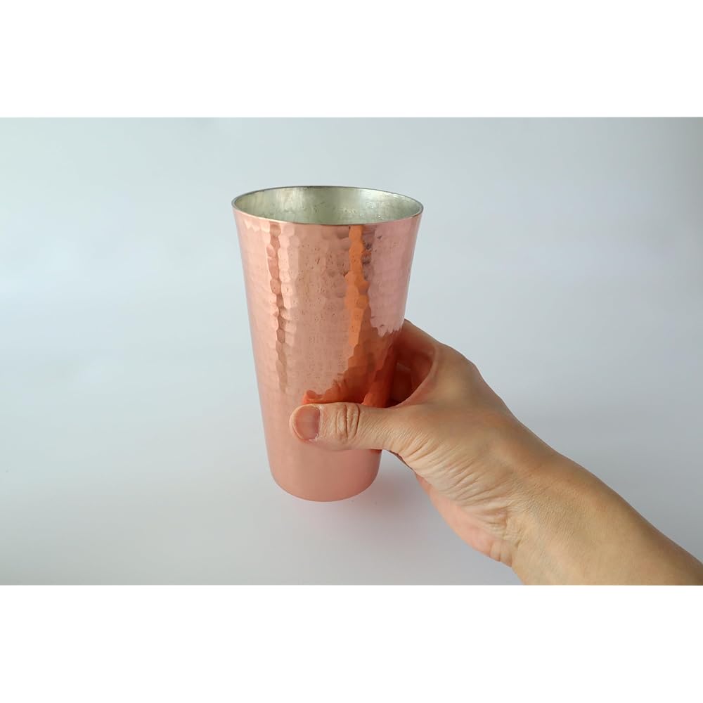 Asakusa Copper Silver Copperware Store Pure copper tumbler 400cc A copper tumbler made by Mr. Hoshino, a craftsman with 40 years of experience.