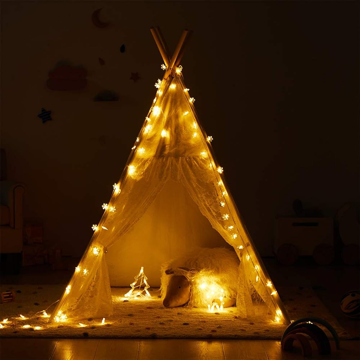 Asweets Lace Tent for Girls, Large, for Kids, Breathable, for Indoor and Outdoor Use