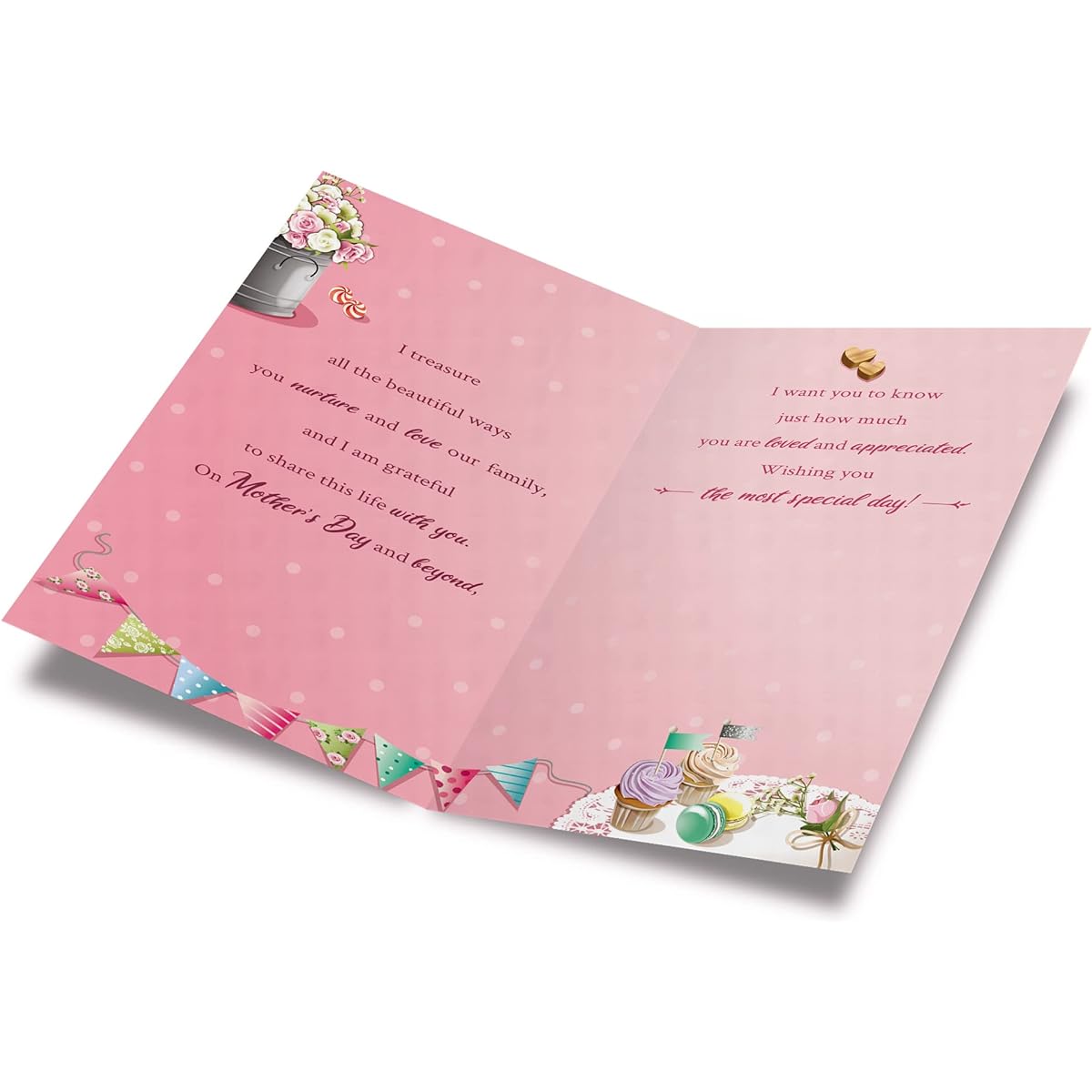 Prime Greetings Mother's Day Card for Wife, Made in the USA, Eco-Friendly Heavyweight Card Stock, Premium Envelope Included, 5" x 7.75" Protective Mailer Included (Gorgeous Wife)