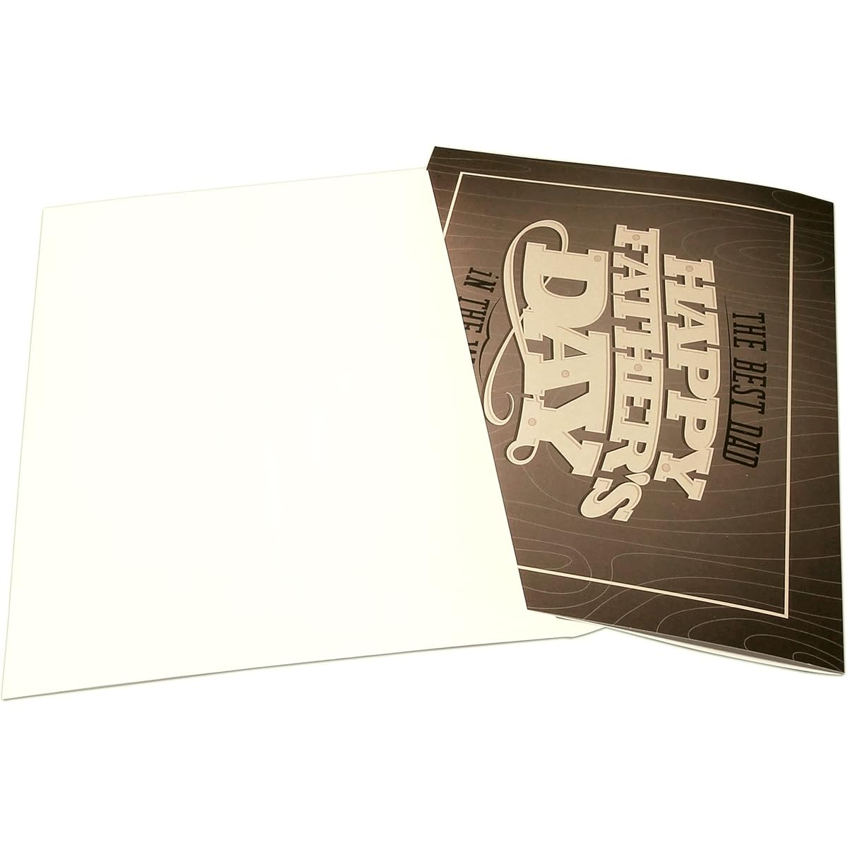 Jumbo Extra Large Father's Day Greeting Card - Wood Background - Blank Inside - 11.75" x 9" - Single