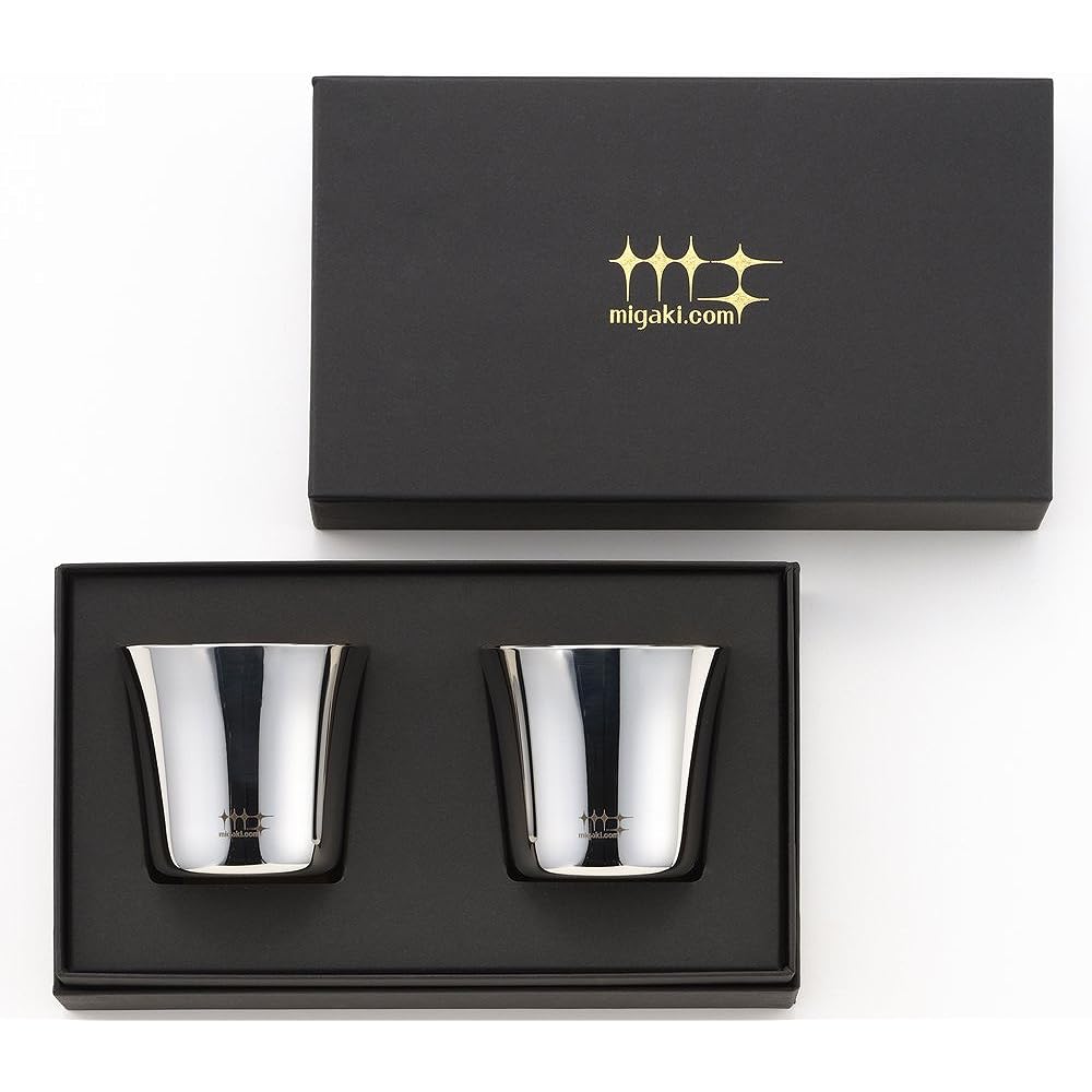 Yoshikawa Made in Japan Glass Cup Gold Plated Finish 100ml Shiniya Syndicate YJ2535 Set of 2