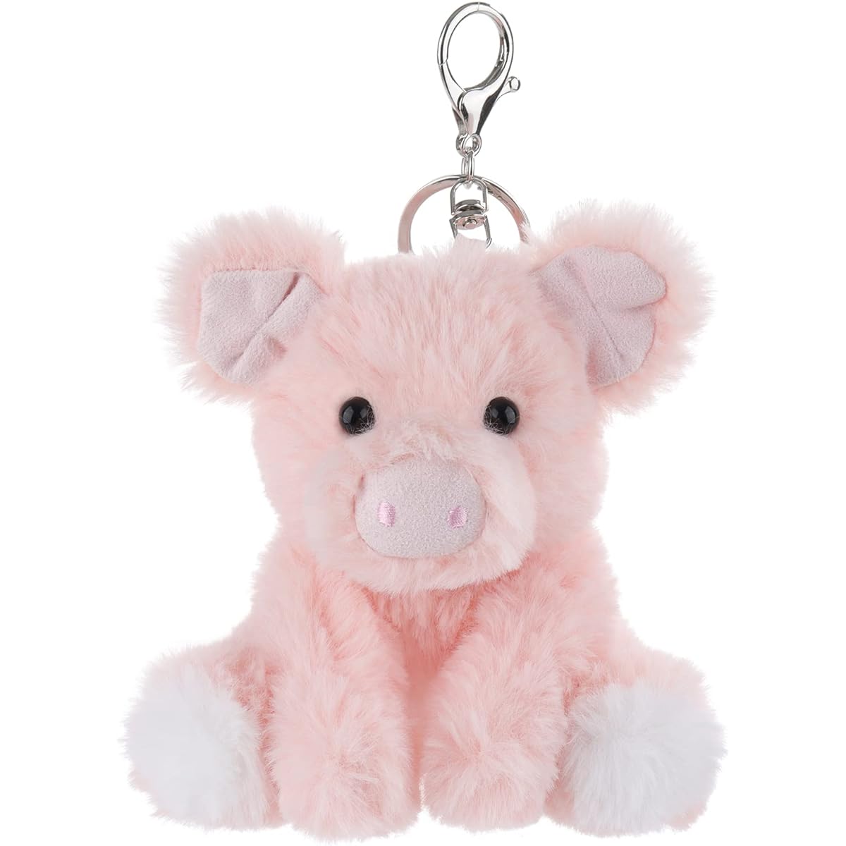 Apricot Lamb Cute Toy Plush Pink Pig Stuffed Animal Soft Keychain for Kids Bags, Wallets, Backpacks, Handbags (Pink Pig, 5 inch), Pink, Small