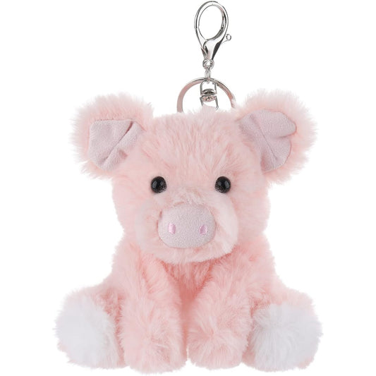Apricot Lamb Cute Toy Plush Pink Pig Stuffed Animal Soft Keychain for Kids Bags, Wallets, Backpacks, Handbags (Pink Pig, 5 inch), Pink, Small