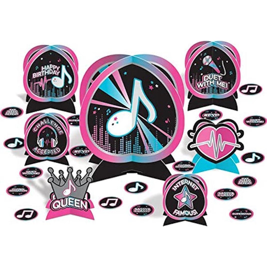 Amscan 9913868 - Internet Famous Party Table Decorations - 7 Pack & Confetti Scatters