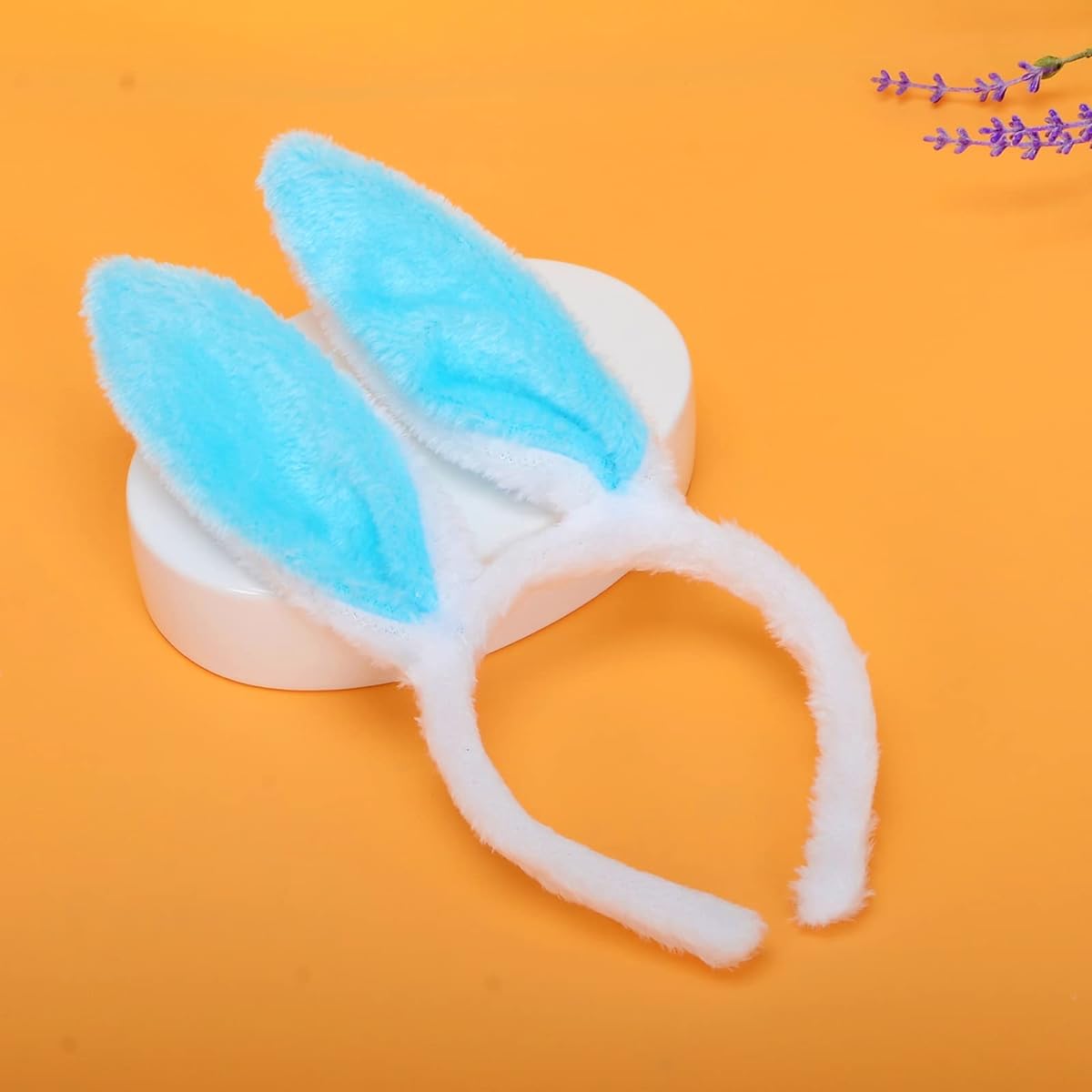 NENMATTE Easter Bunny Ears Plush Bunny Ear Headbands, 6pcs Easter Bunny Ears Hairbands, Spring Rabbit Ears for Party Favors Cosplay Easter Headwear