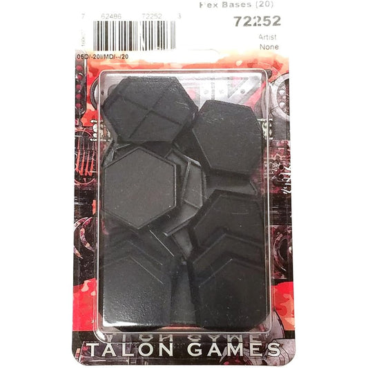 Reaper Miniatures 1" CAV Hexagon Game Base (20 pcs) #77252 Minifigures