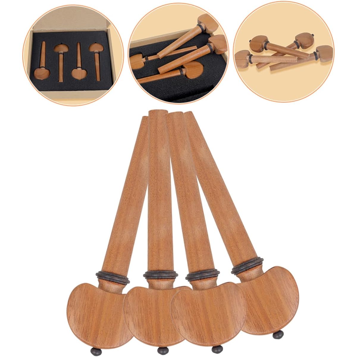 VICASKY 20pcs Cello String Axis Violin Tuning Pegs Cello Tuning Key Cello Tuning Pegs Fitting Pegs Tuner Key Violin Tuning Pegs Professional Tuner