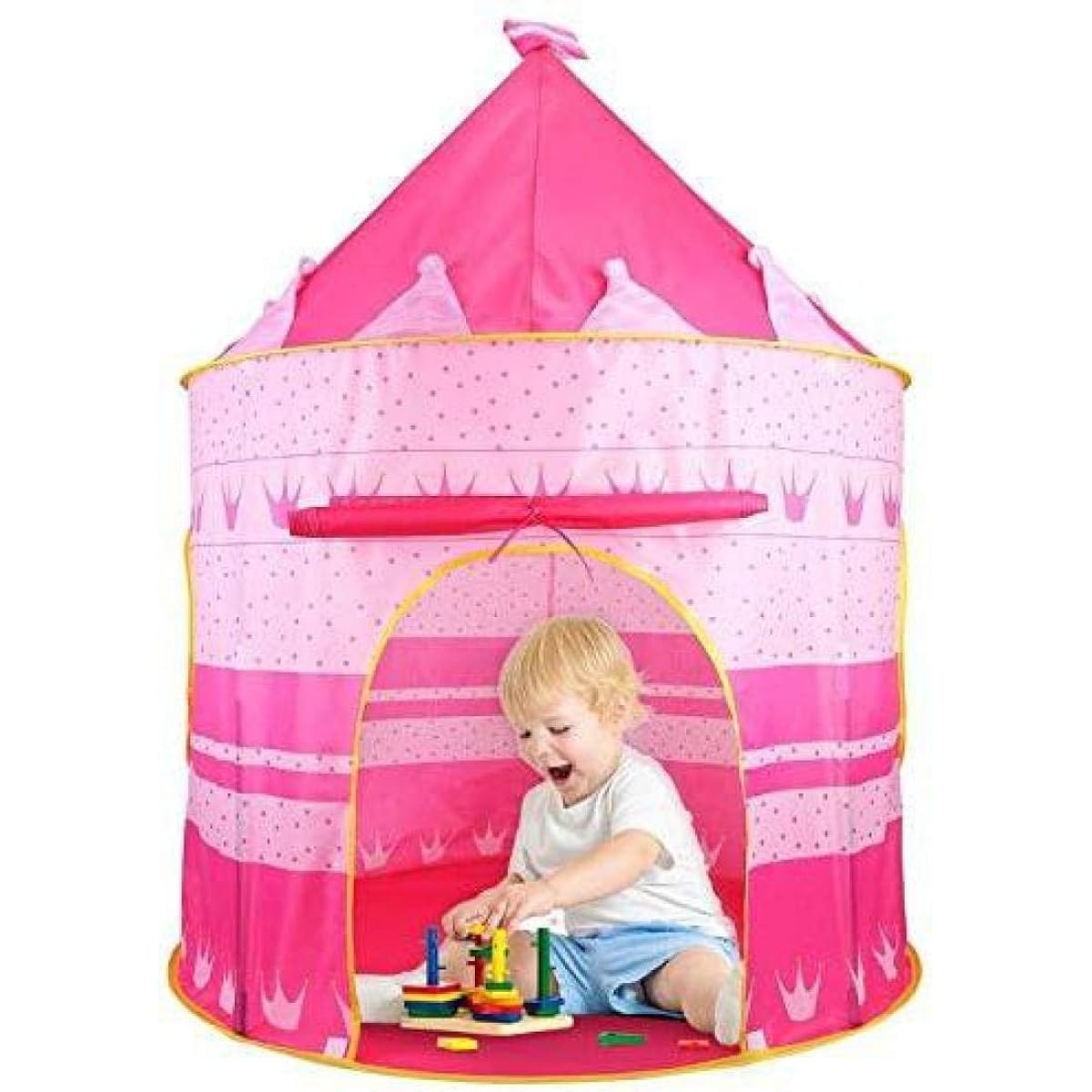 [Creatov®]Creatov® Children Play Tent Pink Castle for Indoor/Outdoor Use, Foldable with Carry Case By Creatov [Parallel Import]