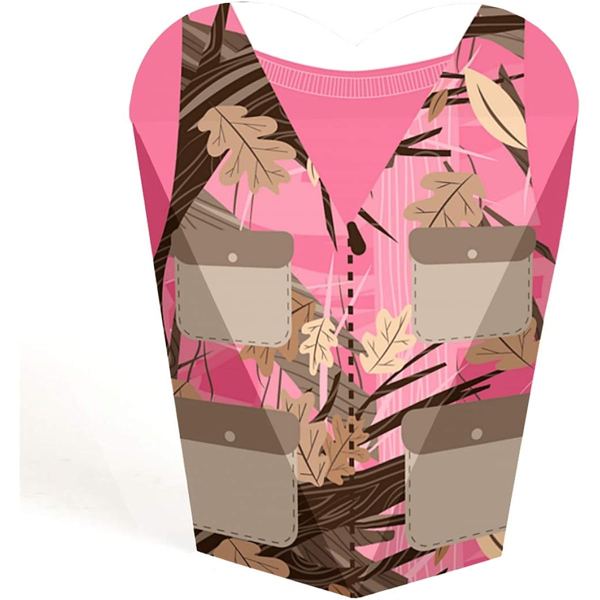 Big Dot of Happiness Pink Gone Hunting - Deer Hunting Girl Camo Baby Shower or Birthday Party Favors - Gift Heart Shaped Favor Boxes for Women and Kids - Set of 12
