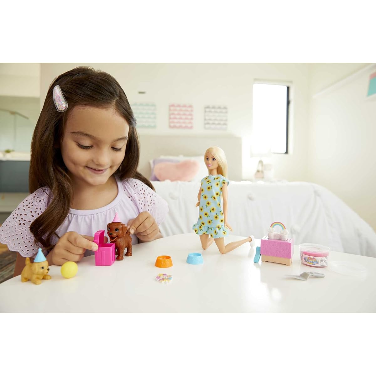 Mattel - Barbie Doll and Puppy Party Playset, Blonde