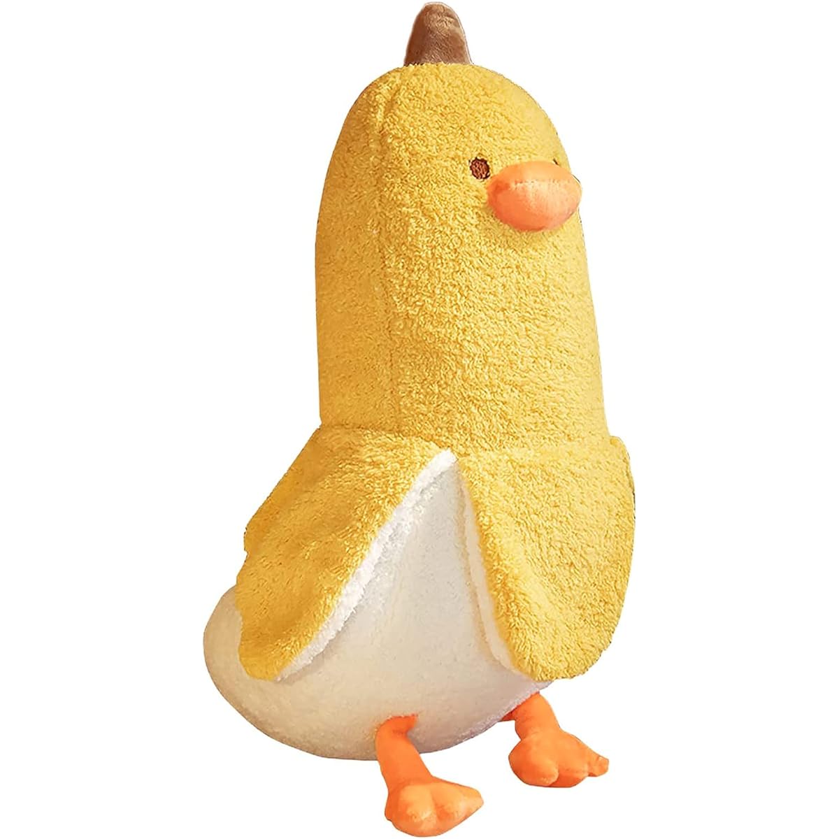 PEACH CAT Banana Duck Plush Toy Cute Plushie Hugging Plush Pillow Duck Stuffed Animal for Girls and Boys Yellow 27.5"