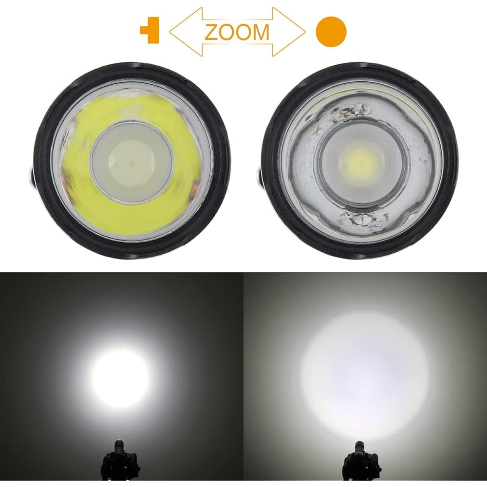 SecurityIng Flashlight, Small, 887 Lumens, Flashlight, Handy Light, Rechargeable, 5 Modes Dimmable Light, Zoom Type, EDC Lantern, Power Indicator, Portable Light, Bright Light, IPX-6 Waterproof,