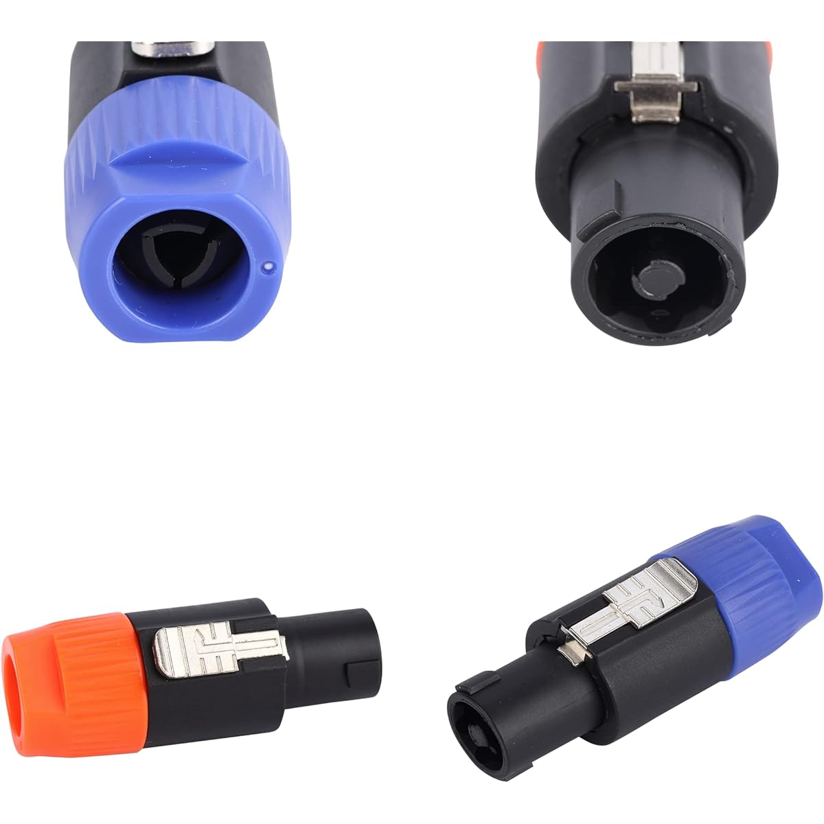 LanSenSu Speakon to 1/4 Adapter, Speakon Male to 1/4" TS Female Converter Connector Pack of 4