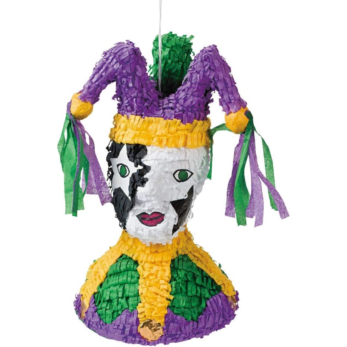 papier-mâché Mardi Gras Jester Piñata