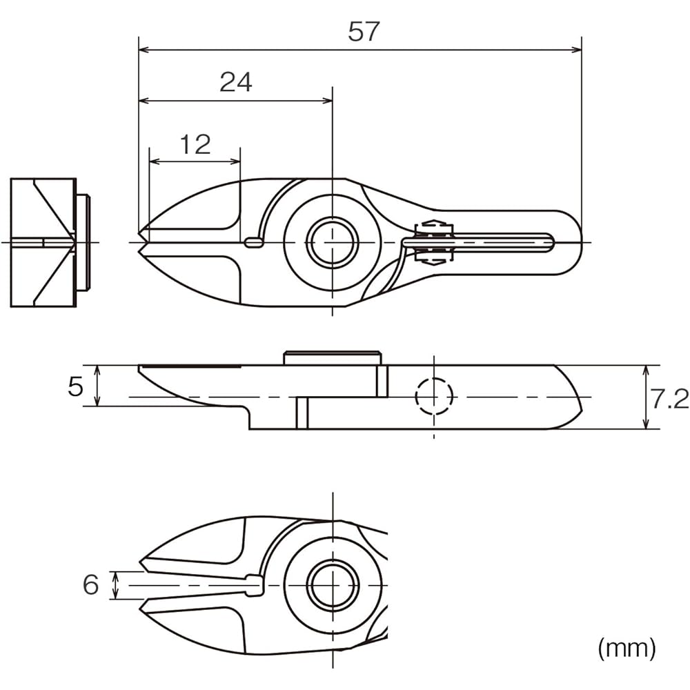VESSEL Slide Air Nipper Horizontal Blade/GT-NY10 Type Straight Blade for Resin NY10AJ
