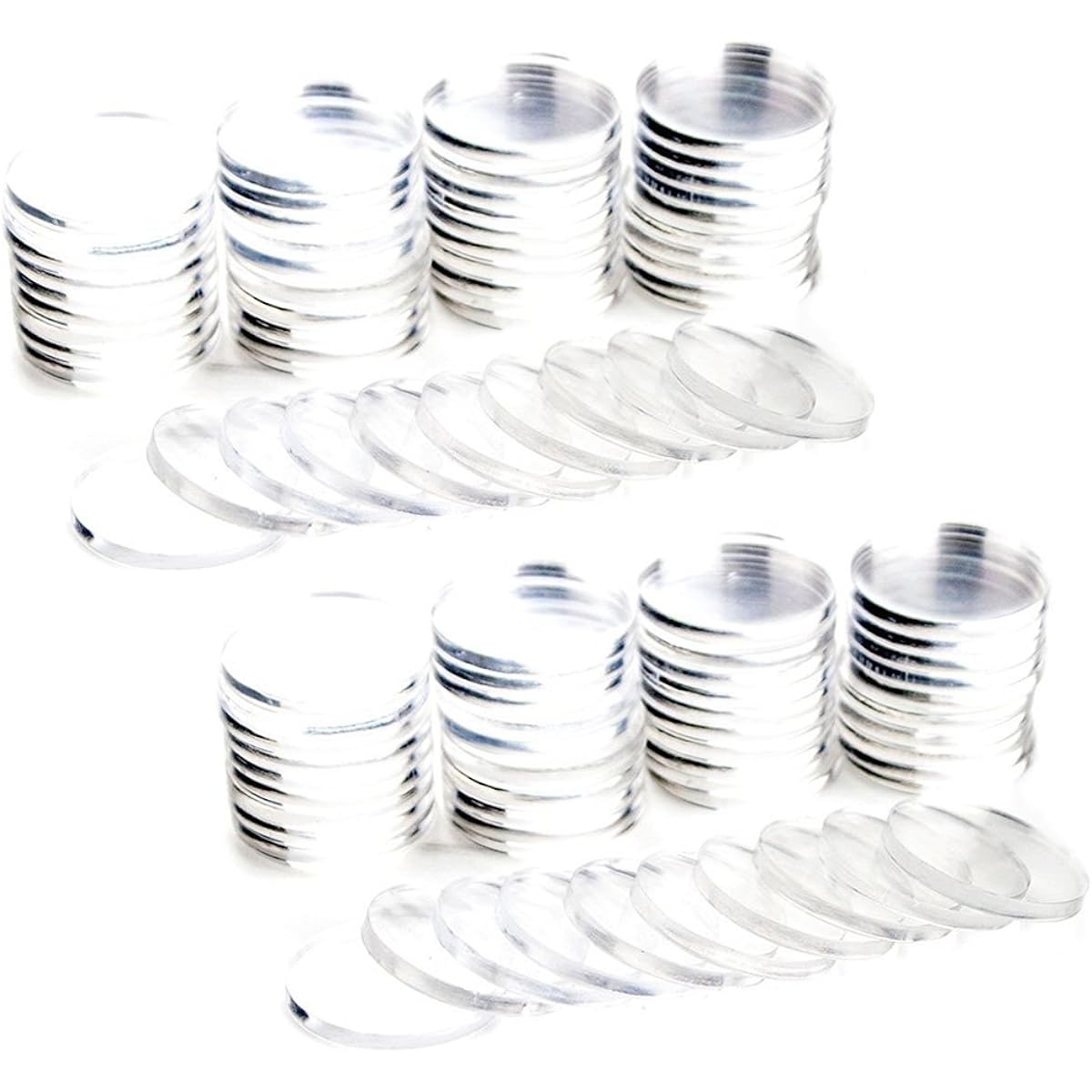 100 Clear Acrylic Poker Chip Spacers