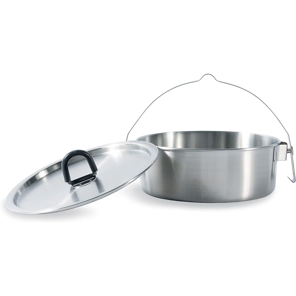 [TATONKA] Cooker 3-piece set, pot, frying pan, stainless steel, carrying bag included