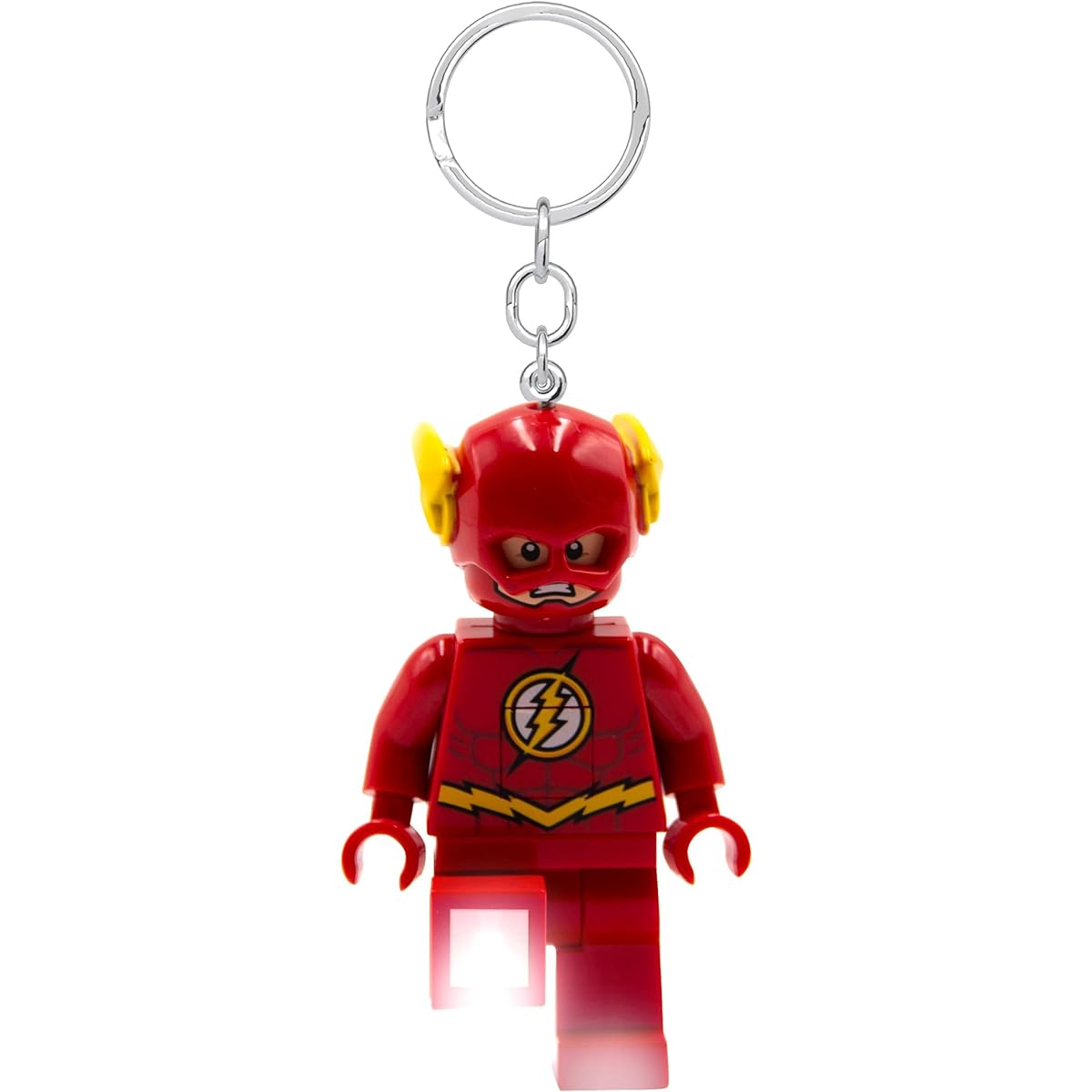 LEGO DC Super Heroes Keychain Light - The Flash - 3" Tall (KE65H), Red, Small