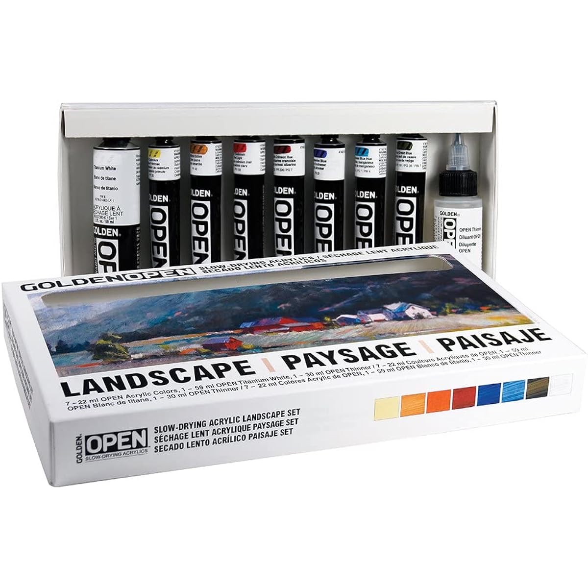 Golden Acrylic Open 22ml Landscape 8 Color Set 13170977