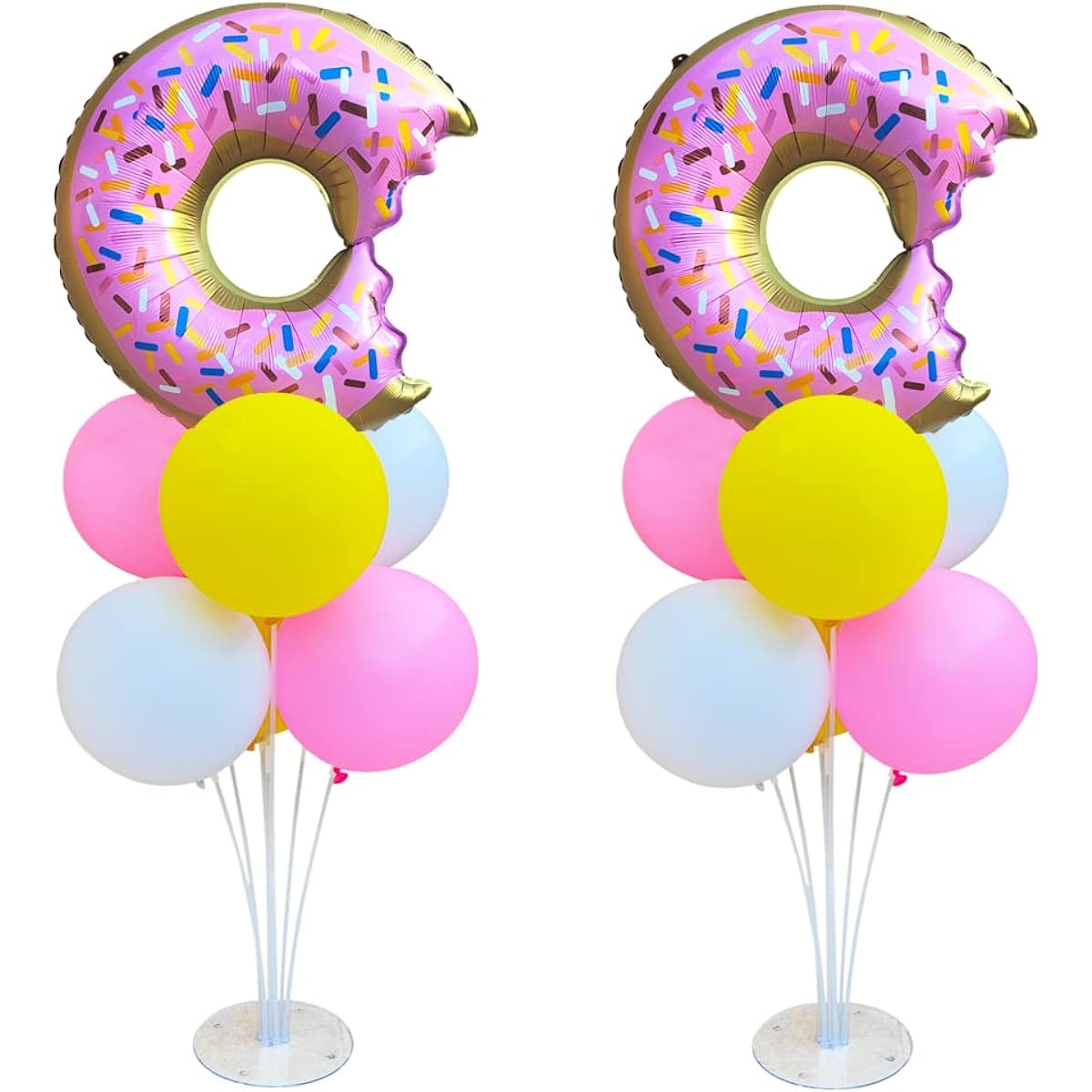 Donut Balloon Stand Kit 2 Sets with Balloons Donut Time Decorations for Birthday Party Wedding Baby Shower Party Decorations