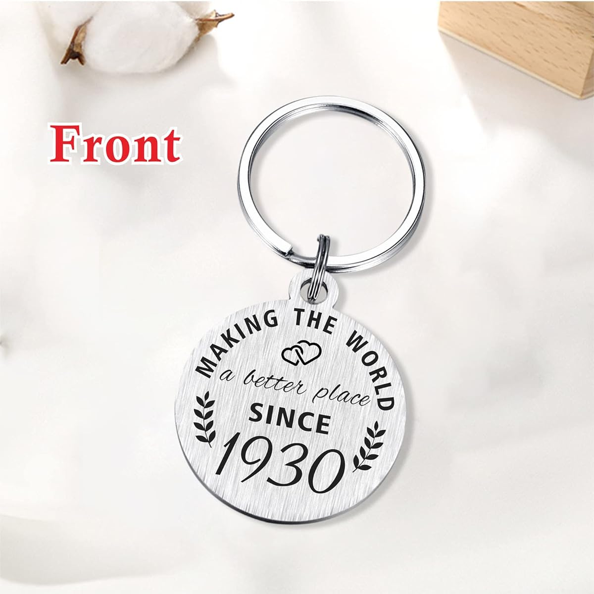 ABNTY 94th Birthday Gifts for Women and Men, 94th Birthday Keychain, Born in 1929 Gift, 1929 Birthday Decorations