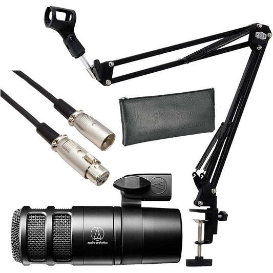 AT2040 Dynamic Microphone Safe Starting Set -3m genuine microphone cable and arm stand included-