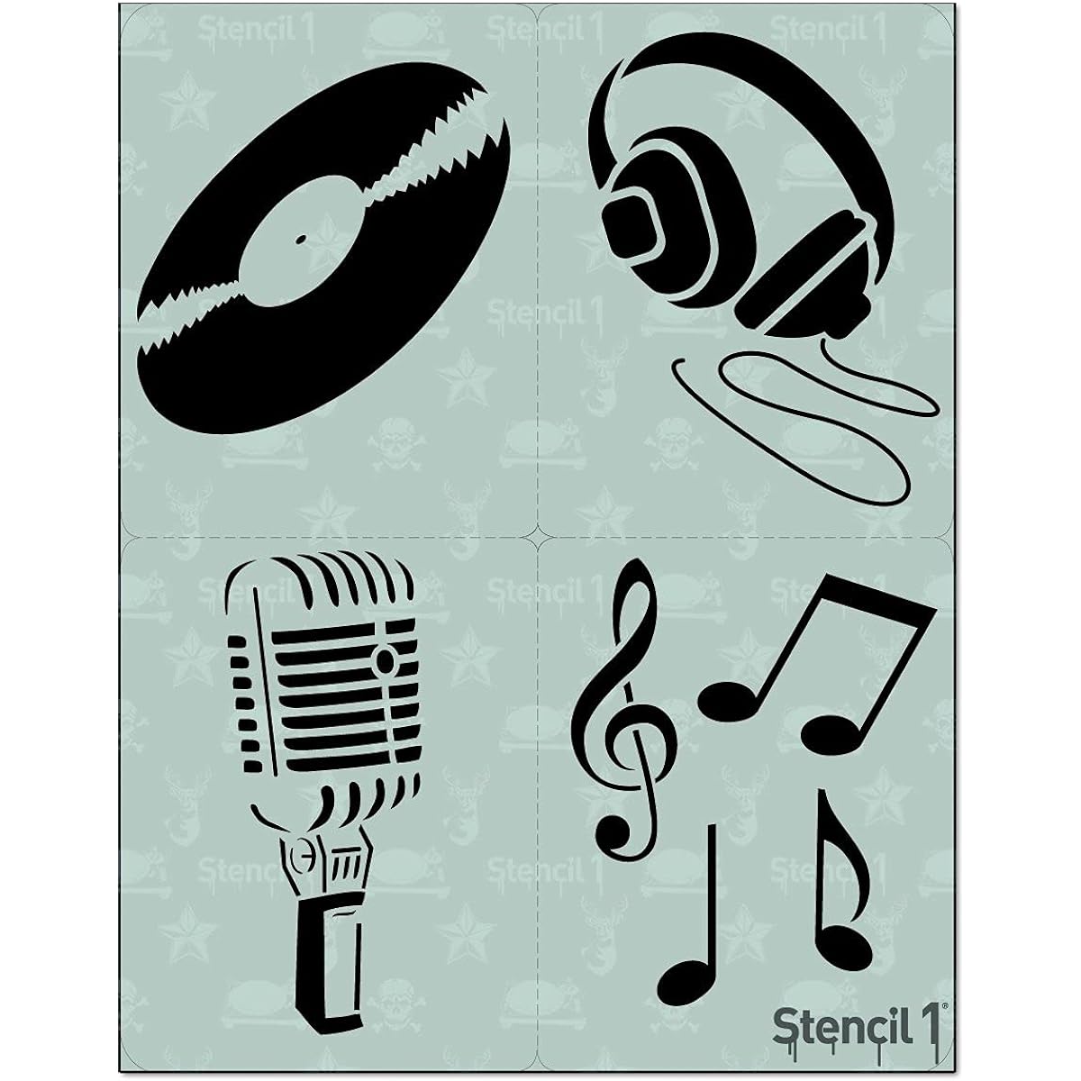 Music 4-Pack Stencil Set