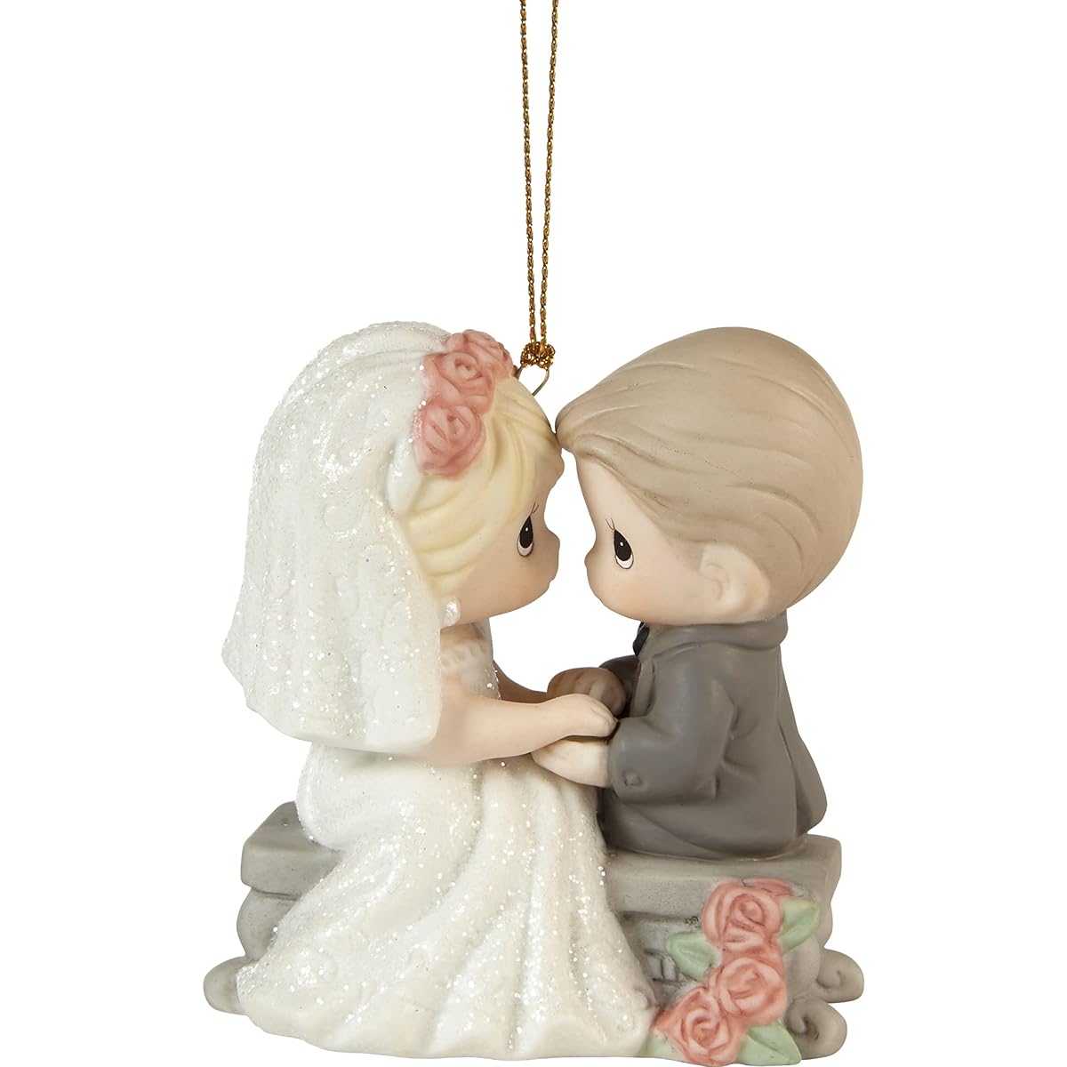 Precious Moments 202007 You're My Always Bisque Porcelain Ornament, White, for Christmas