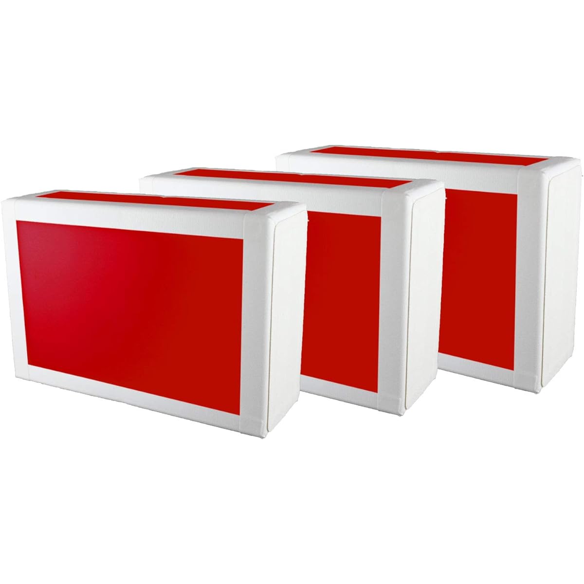 Naranja plastic cigar box set red 3 pieces