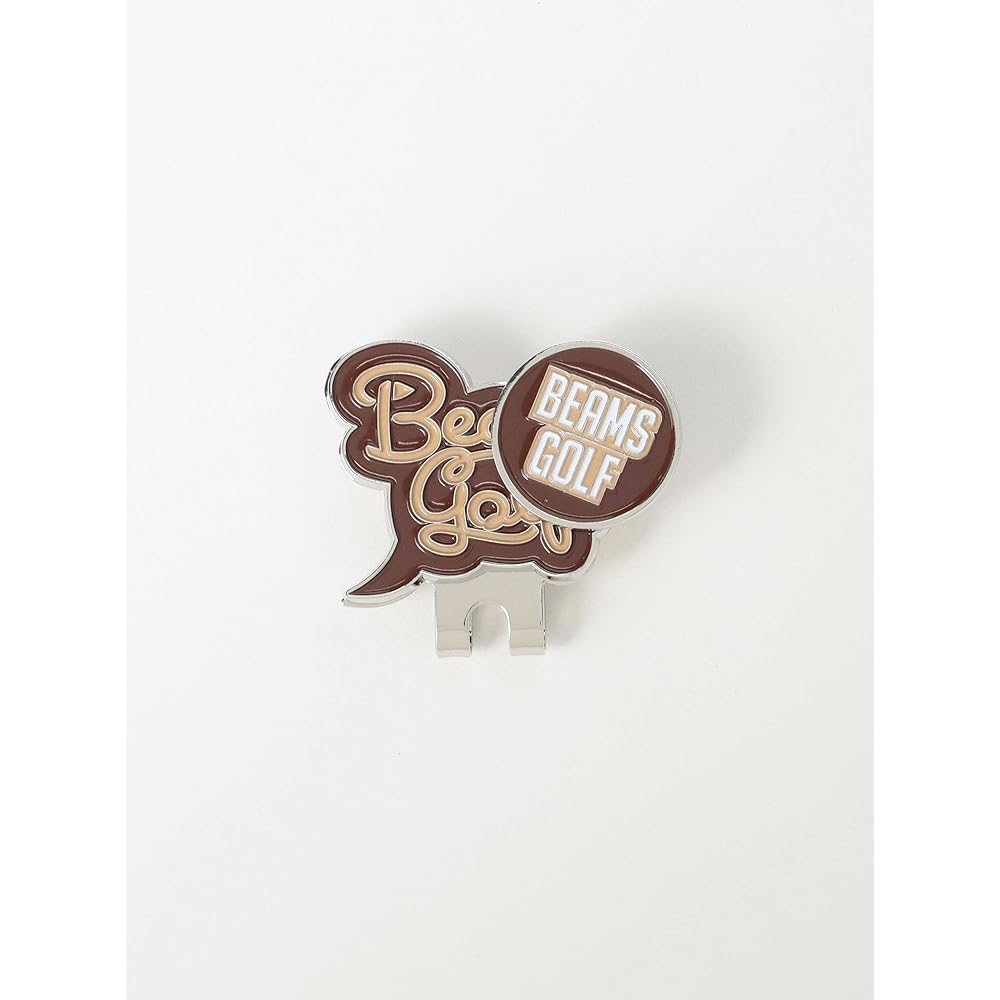 [Beams Golf] Short Sleeve TEE Clip Marker Script Men's BROWN -